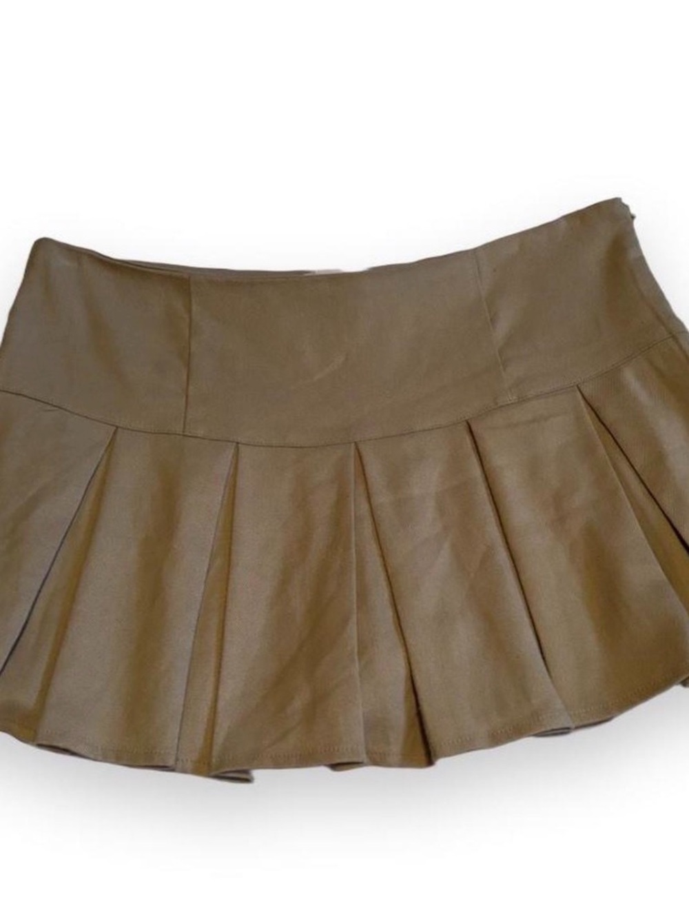 Aeropostale Khaki Pleated Mini Skirt